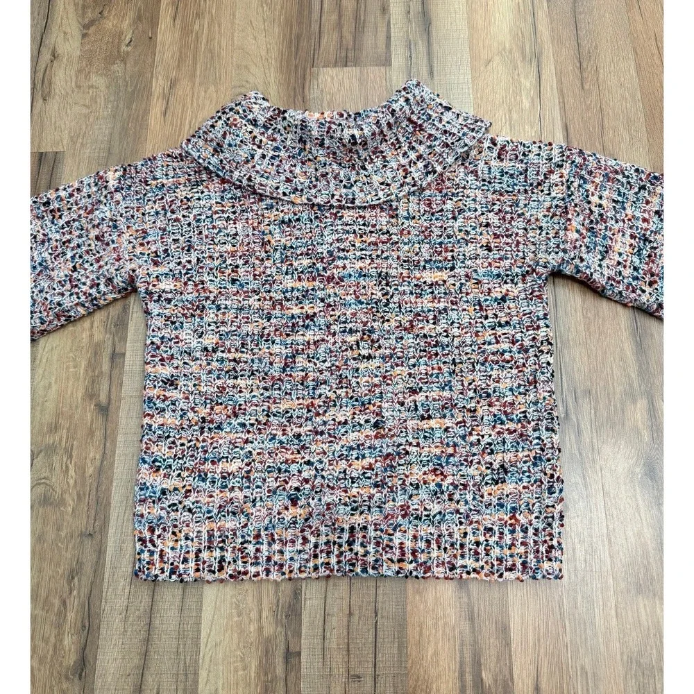 Art Class Kids‎ L Textured Multicolor Knit Sweater Pullover Colorful Cozy
